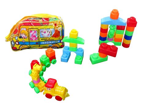58PCS of railway building blocks