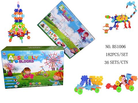 182PCS snow flakes with 4.4cm axis