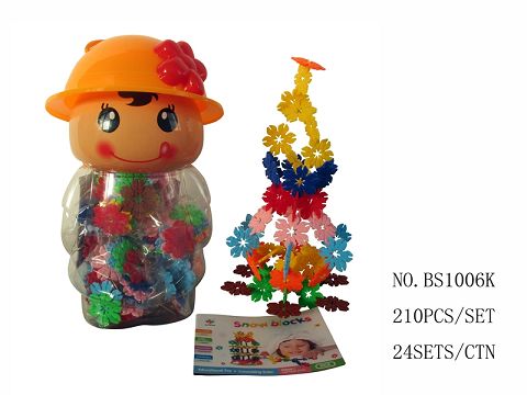 Figurine bottle with snow flakes of 4.4cm 210PCS
