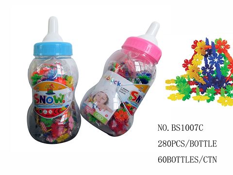 Milk bottle 3.3cm snowflakes 280PCS