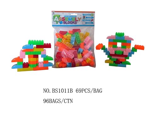 About 69PCS of lego-like granular blocks