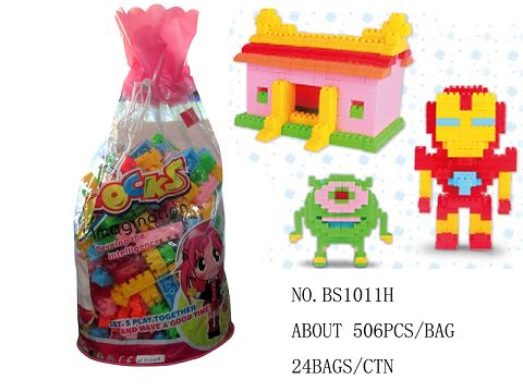 About 506PCS of lego-like granular blocks
