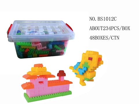 There are about 234 legos