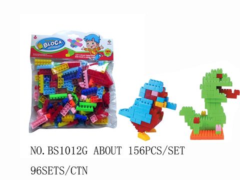 There are about 156 legos