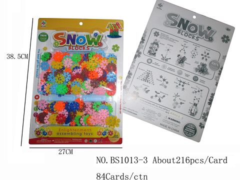 About 216 snowflakes were 3CM round