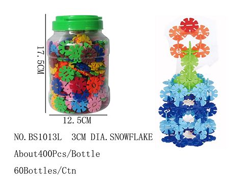 About 400 snowflakes are 3CM round