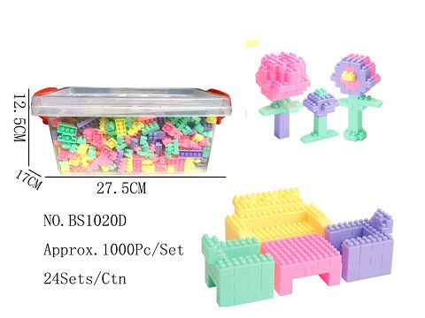 About 1000 small particle blocks