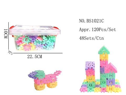 There are about 120 square building blocks