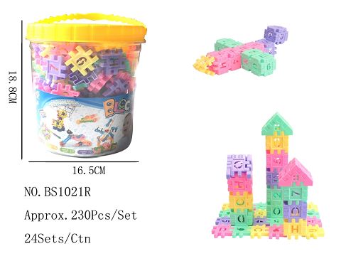 There are about 230 square building blocks