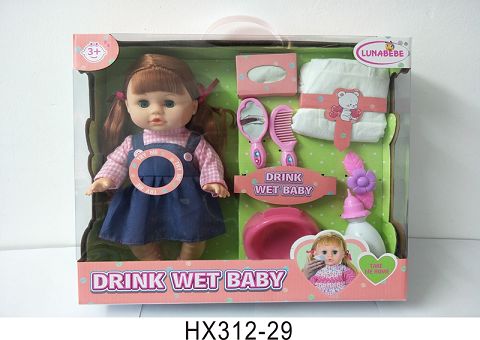 14 inches of water urine doll with accessories with 6 sound IC