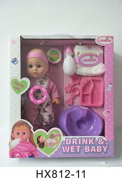 14 inches of water and urine doll with tableware, bedpan, with 6 sound IC