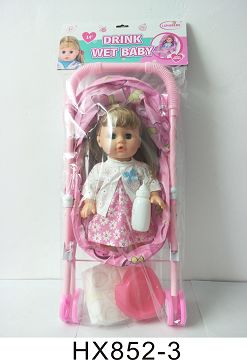 14 "blown bottle baby cart, baby bottle, diaper sheet, bedpan with 6 sound IC,3*AG13