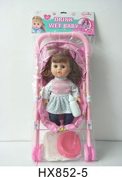 14 "blown bottle baby cart, baby bottle, diaper sheet, bedpan with 6 sound IC,3*AG13