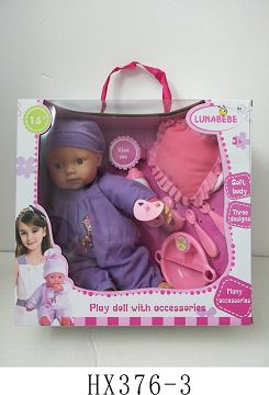 16 "cotton body dead eye doll with 7 accessories without IC