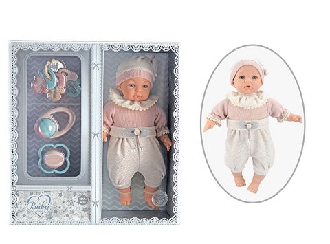 16 "cotton body temperature sensing doll with boiled rattle