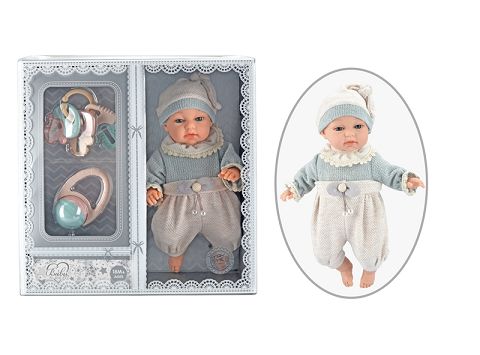 14 "cotton body temperature sensing doll with boiled rattle