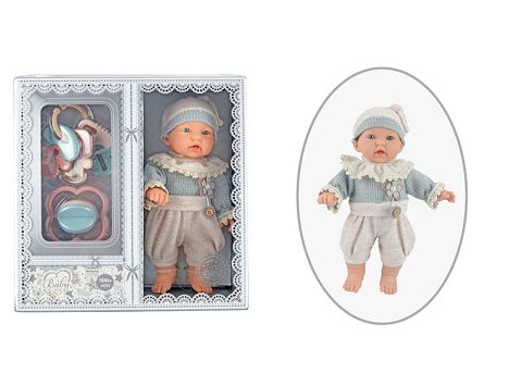 11 "cotton body temperature sensing doll with boiled rattle