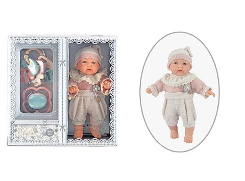 11 "cotton body temperature sensing doll with boiled rattle