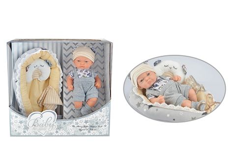 10 "baby doll with cradle/quilt/pillow