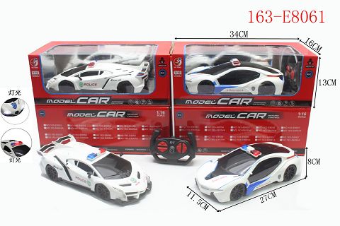 Sitong simulation remote control police car with headlights 1:16