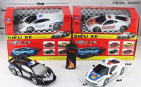 Two remote control police cars