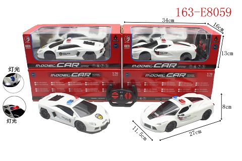 Sitong simulation remote control police car with headlights 1:16