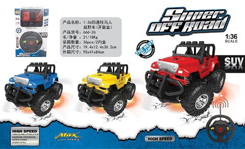 1:36 four-way wrangler suv