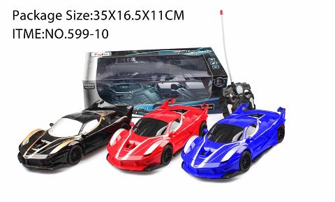 Simulation four-way remote control car with lights (red, yellow and black) three colors