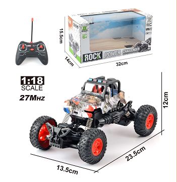 1:18 four-way remote control lights off-road jeep convertible climbing police car