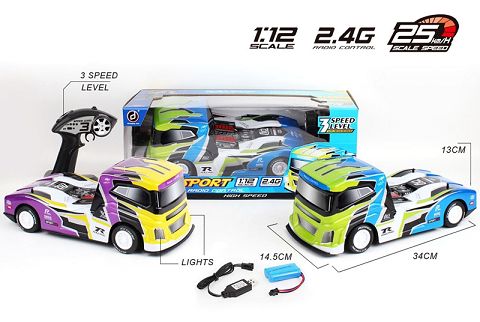 1:12 PVC 2.4g shift remote control container truck
