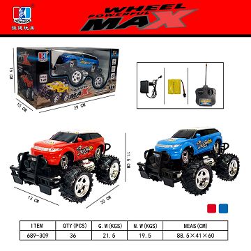 FOUR WAY REMOTE CONTROL VEHICLE WITH LIGHT (INCLUDING TWO FOOT HIGH PLATFORM ROUND PLUG AND BATTERY SM) AAA3 * 1.2