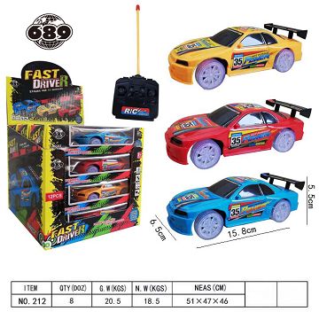 FOUR WAY REMOTE CONTROL VEHICLE WITH LIGHT (WITHOUT POWER SUPPLY)