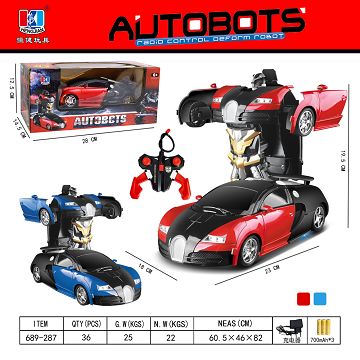 FIVE WAY DEFORMATION REMOTE CONTROL CAR WITH LIGHT (BUGATTI)