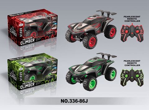 2.4g four-way climbing car with light spray (without electricity)