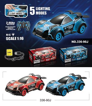 2.4g four-way remote control car with light and music (including electricity)
