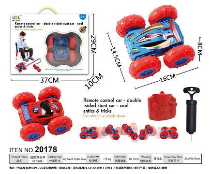 Remote control double side vehicle (pneumatic tire)