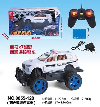 BMW x7 off-road four-way remote control police car