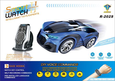2 generation new revision (blue) smart three - mode watch voice - controlled car