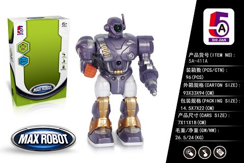 Small robot with light and music (no electricity included)
