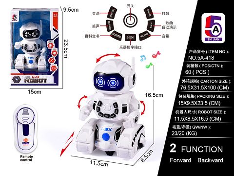 English version remote control robot + electric belt automatic demonstration, IC multi-function puzzle (not including electricity)