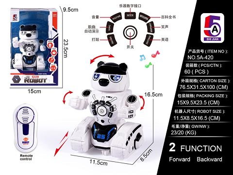 English version remote control robot + electric belt automatic demonstration, IC multi-function puzzle (not including electricity)