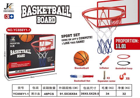 Basketball hoops and boards