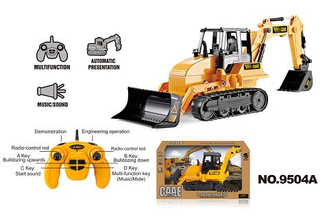 "6-channel remote control crawler mining loading simulation engineering vehicle 1:16