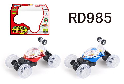 Music flashing lights stunt open-and flip truck forward back left flip right flip stop, front wheel 360 degrees rotation, back wheel telescopic, can stand walk
