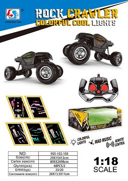 1:18 Lights without music four way remote control car