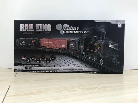 Alloy electric light music Smoke simulation rail car (smoke with water)