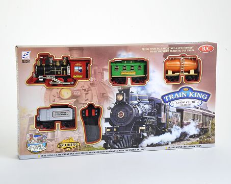 Remote control light music smoke classic rail train