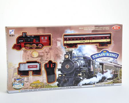 Remote control light music smoke classic rail train (smoke with water)