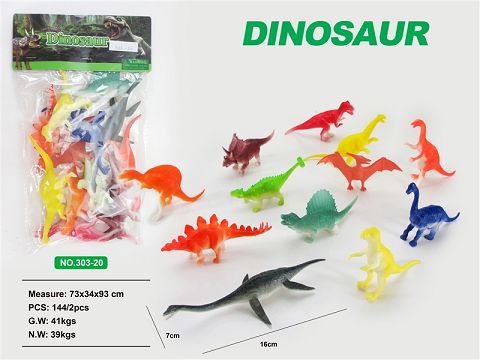 Twelve 5.5-inch dinosaurs