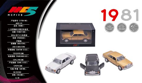 1:32 Mercedes-benz w123 retro alloy car